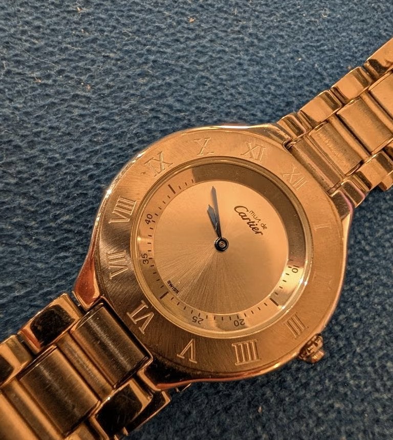 Carier Horloge (Must de Cartier 21), Overige merken, Staal, Gebruikt, Polshorloge