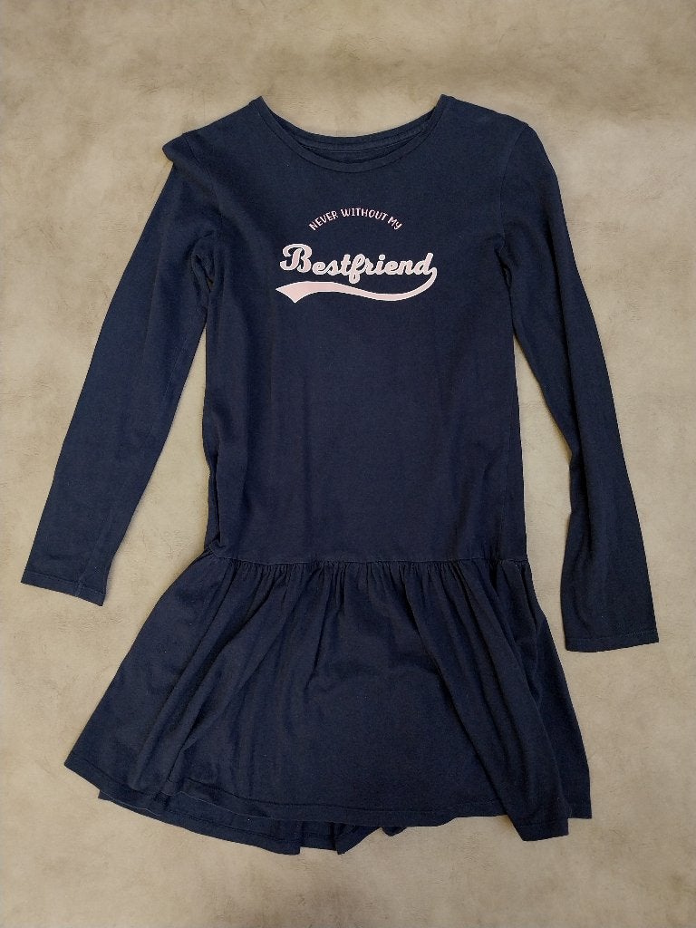 Donkerblauwe jurk “Best Friend” – 12 jaar, Meisje, La Redoute, Ophalen of Verzenden, Zo goed als nieuw