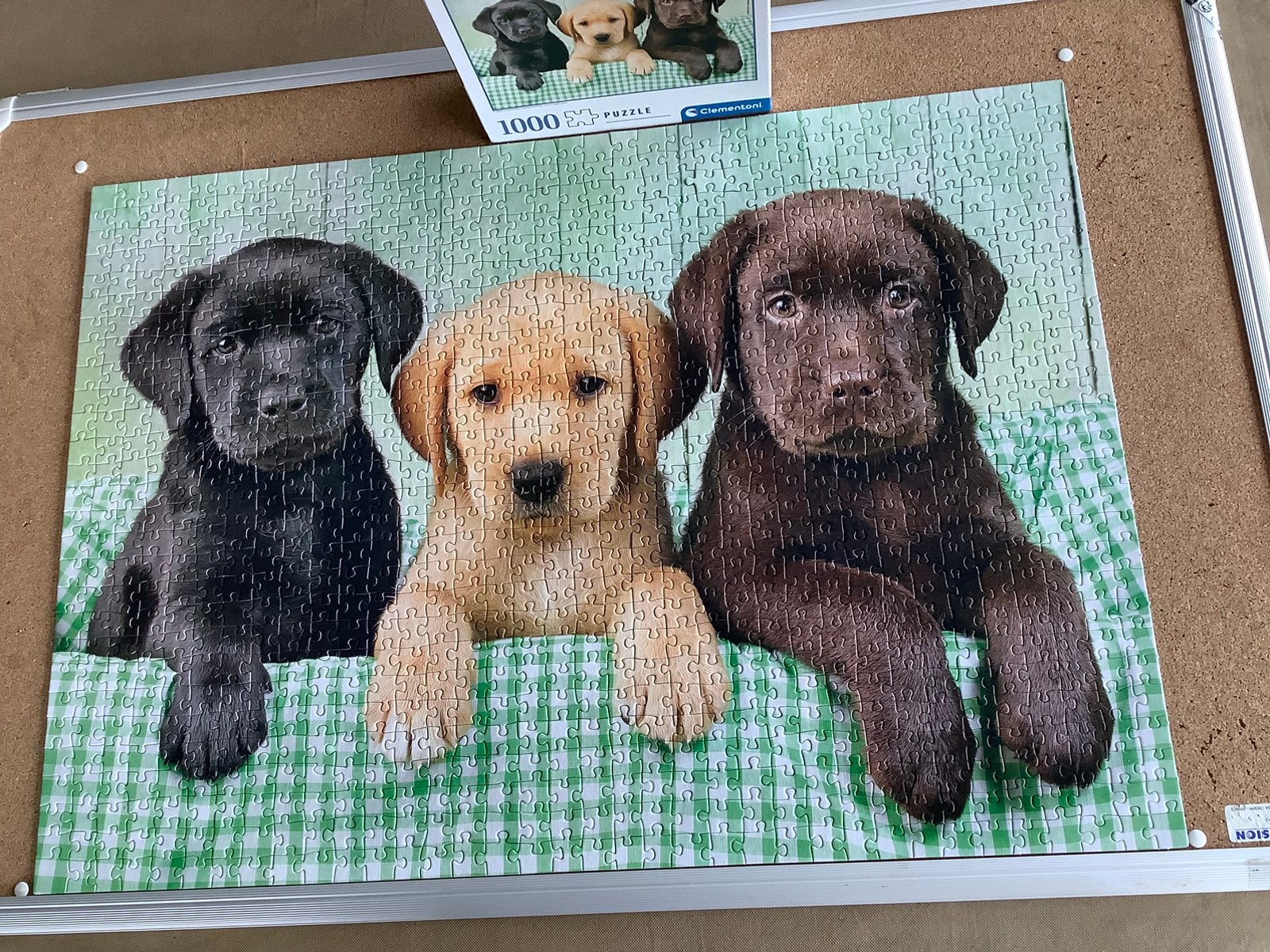Puzzle Clementoni de trois labradors 1000 pièces, Hobby & Loisirs créatifs, Enlèvement, 500 à 1500 pièces, Comme neuf, Puzzle