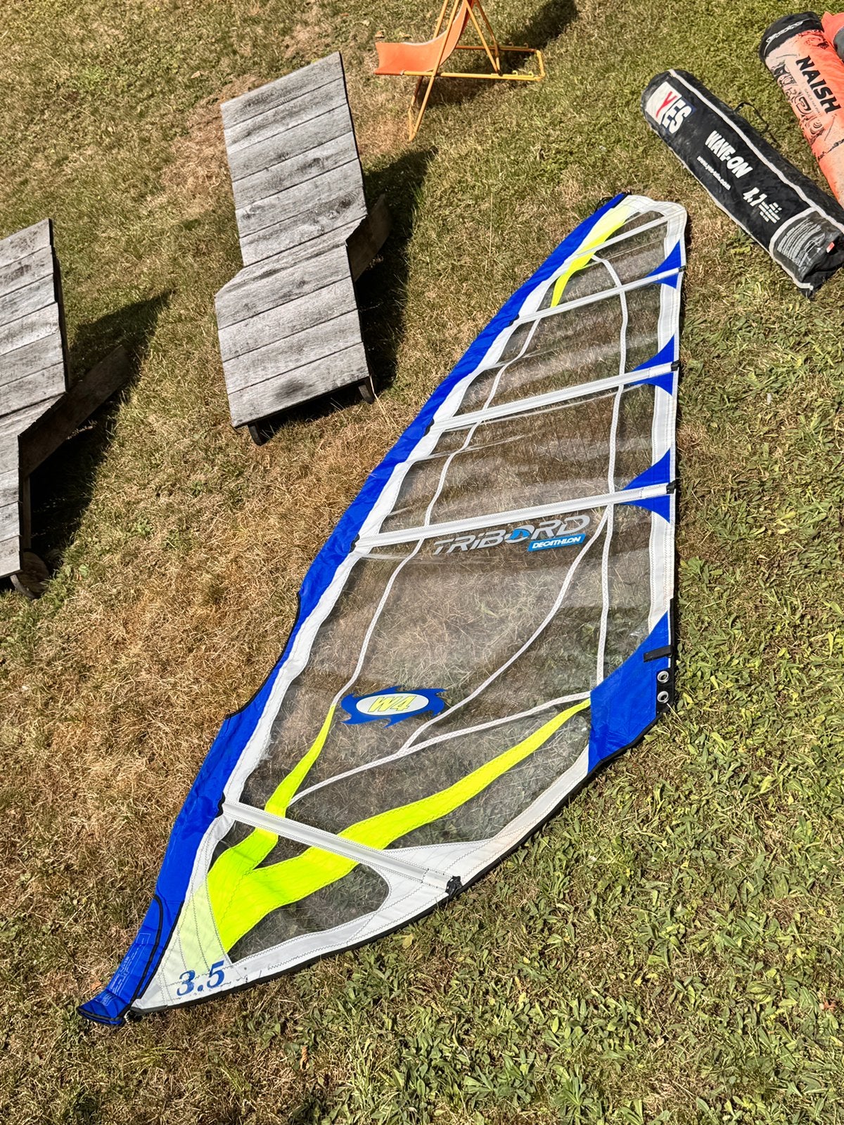 Voile DECATHLON 3,5m2, Enlèvement, Utilisé, Voile, 3.5 à 5 m²