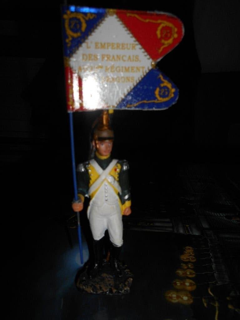 Porte drapeau 23 régiment Dragon 1804-09 fig en plomb, Collections, Enlèvement ou Envoi