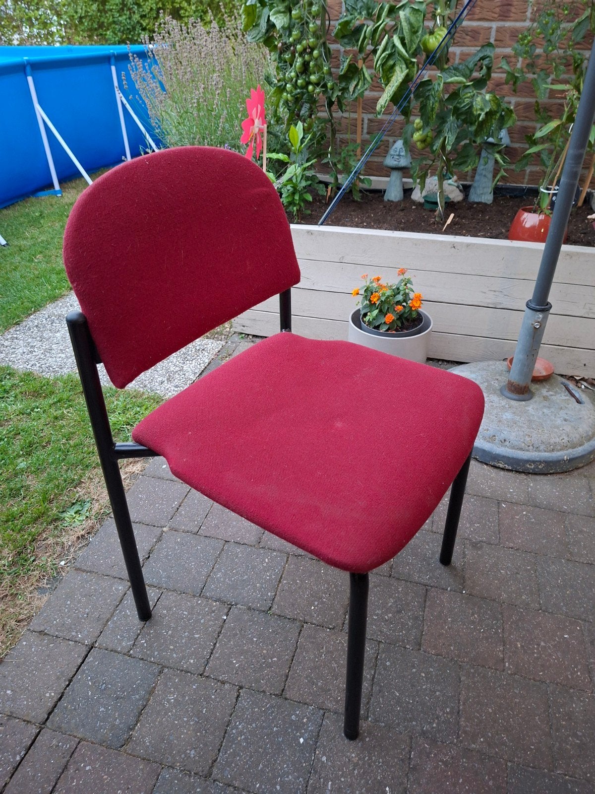 stoel rood, Ophalen, Gebruikt, Stof, Vijf, Zes of meer stoelen