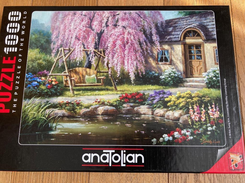 Puzzle : Cottage et son cerisier à fleurs - Anatolian, Enlèvement ou Envoi, 500 à 1500 pièces, Puzzle