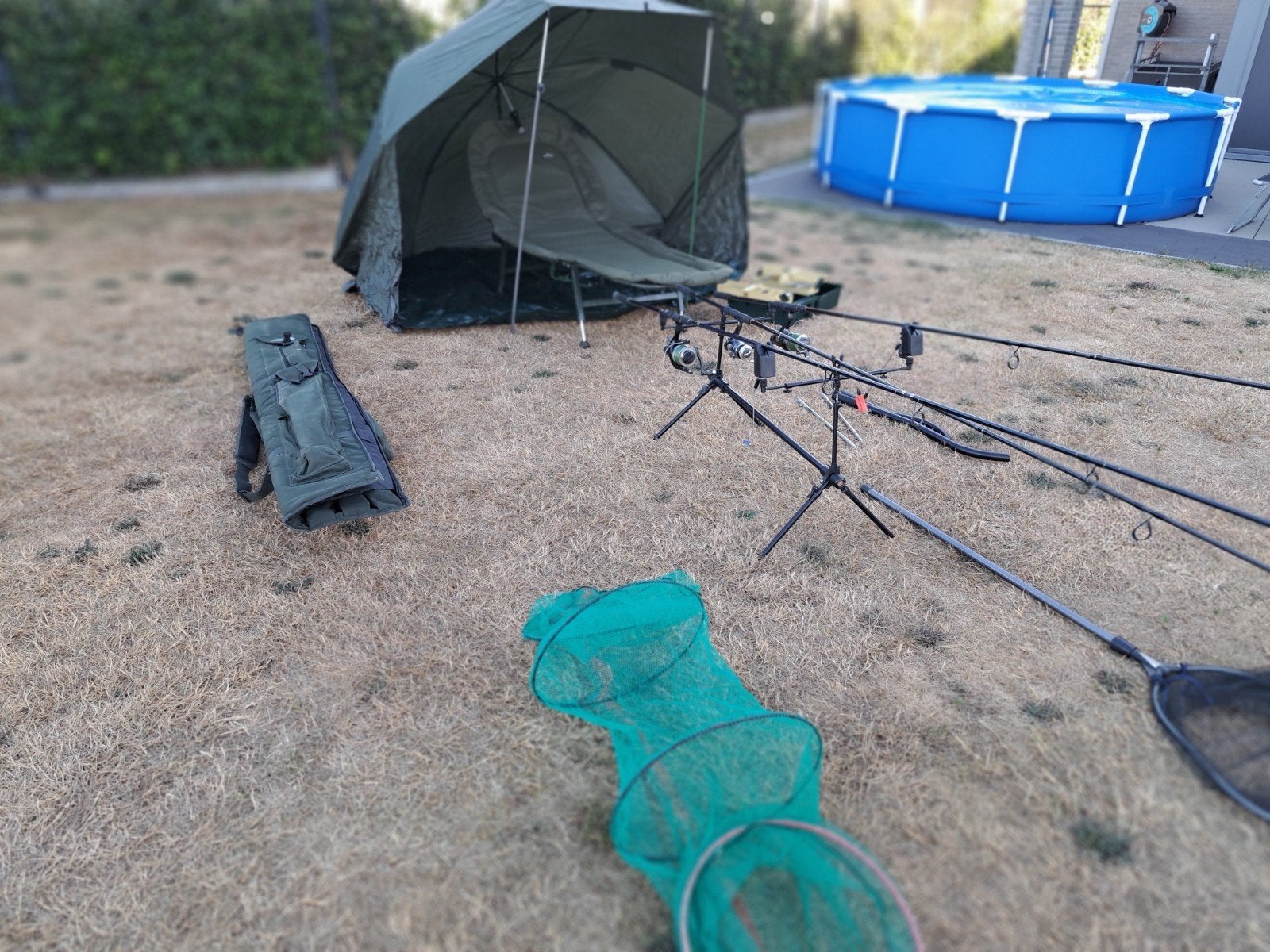 karper materiaal, Watersport en Boten, Hengelsport | Karpervissen, Ophalen, Gebruikt, Complete set