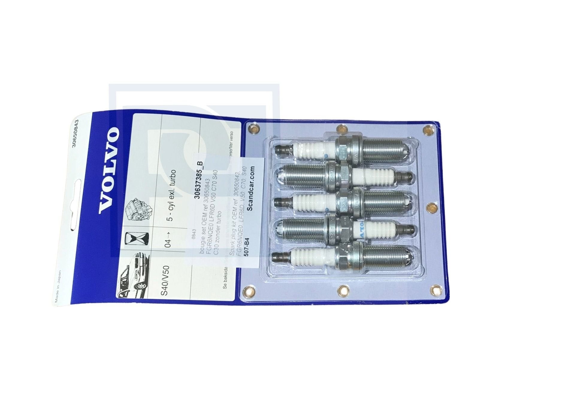 Volvo bougie set OEM ref 30650843 FGR6NQE0 LFR6D V50 C70 S40, Enlèvement ou Envoi, Neuf, Volvo