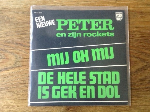 single peter en zijn rockets, 7 inch, Ophalen of Verzenden, Fotohoes, Nederlandstalig