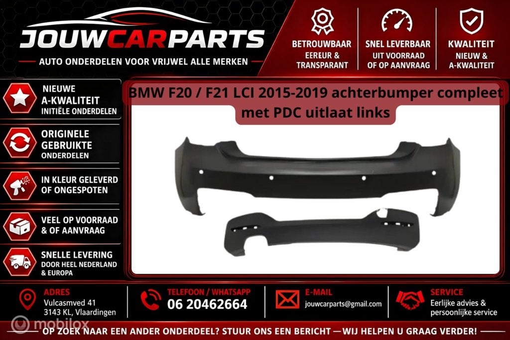 Achterbumper M-tech BMW 1-serie F20 LCI ('15->), Auto-onderdelen, Nieuw, Ophalen of Verzenden, Achter, Bumper