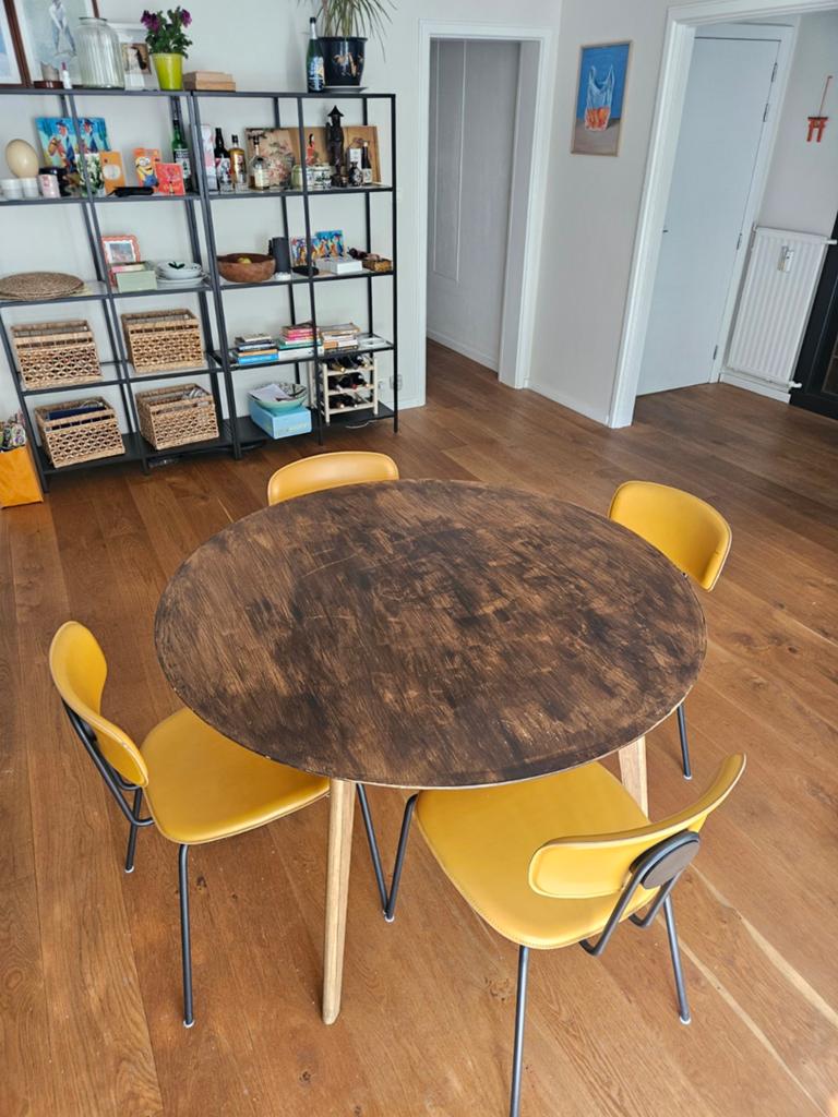 Ronde tafel Ø120, Ophalen, Gebruikt, Vier personen, 100 tot 150 cm