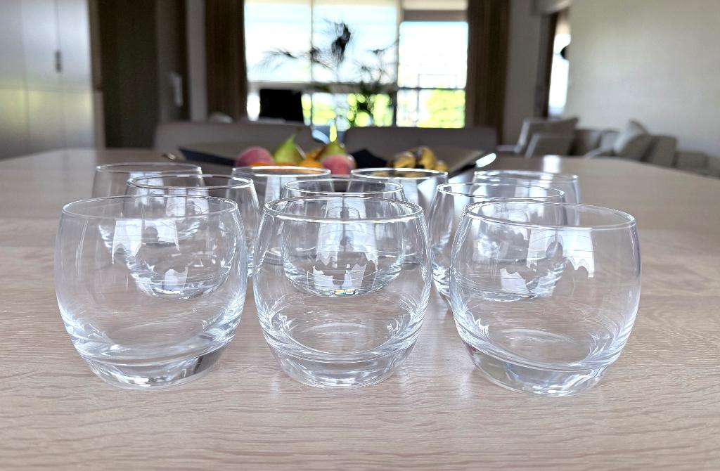 10 x tumbler glazen / lowball glas / amuse of hapjes glazen, Ophalen of Verzenden, Gebruikt, Frisdrankglas