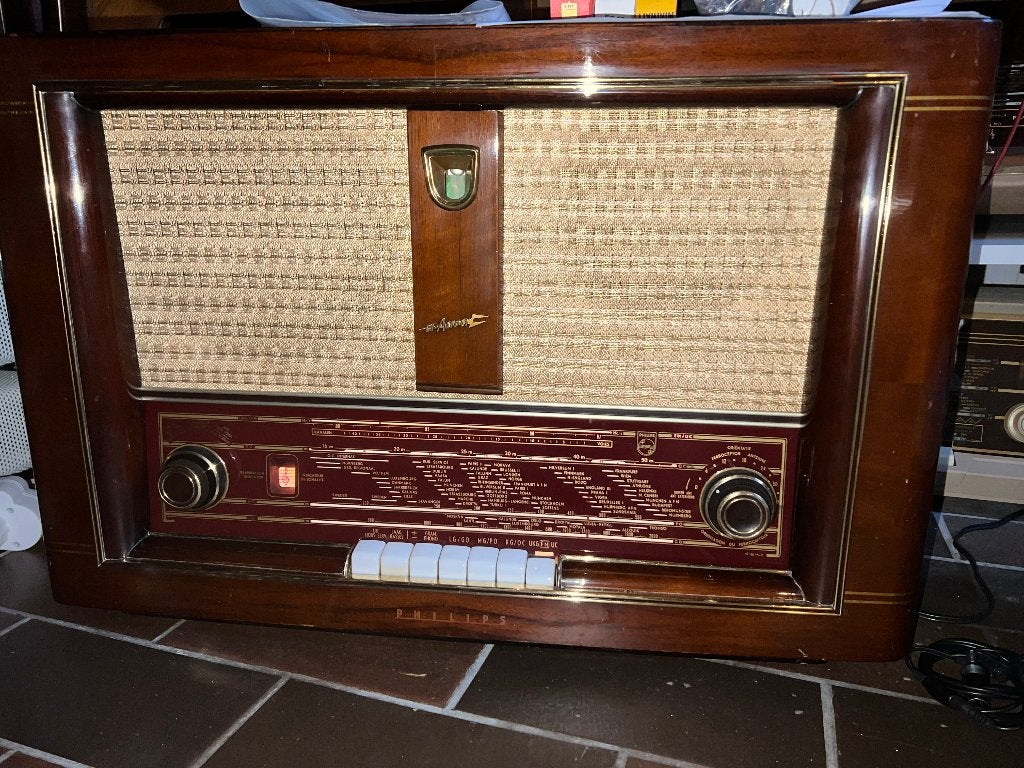 Gerestaureerde Philips  Bx740A radio, Enlèvement, Utilisé, Radio