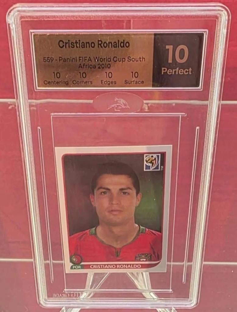 Panini+WC 2010+CR7+Ronaldo+Gradée 10+PERFECT, Enlèvement ou Envoi, Neuf, Autocollant