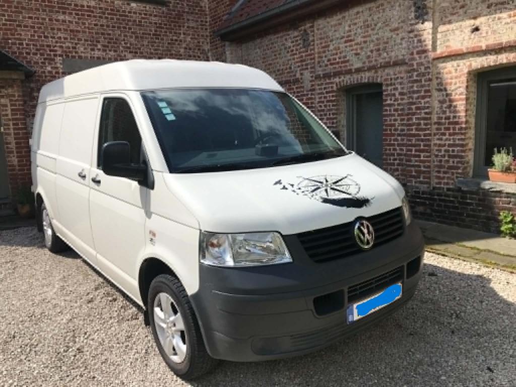 2008 Volkswagen t5 l2h2, Voorwielaandrijving, Wit, 5 deurs, Particulier