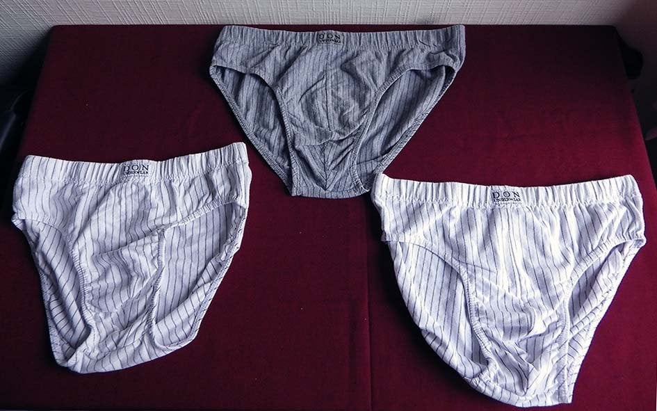 Set Herenslips, Katoen (3x): maat 6 - L, Ophalen, Grijs, Slip