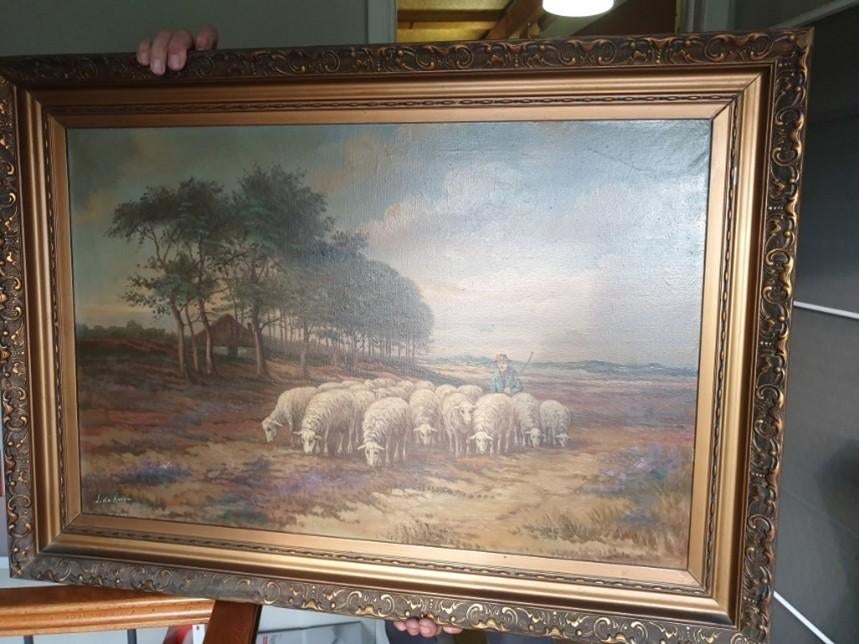 SCHILDERIJ "schapen", Antiek en Kunst, Ophalen