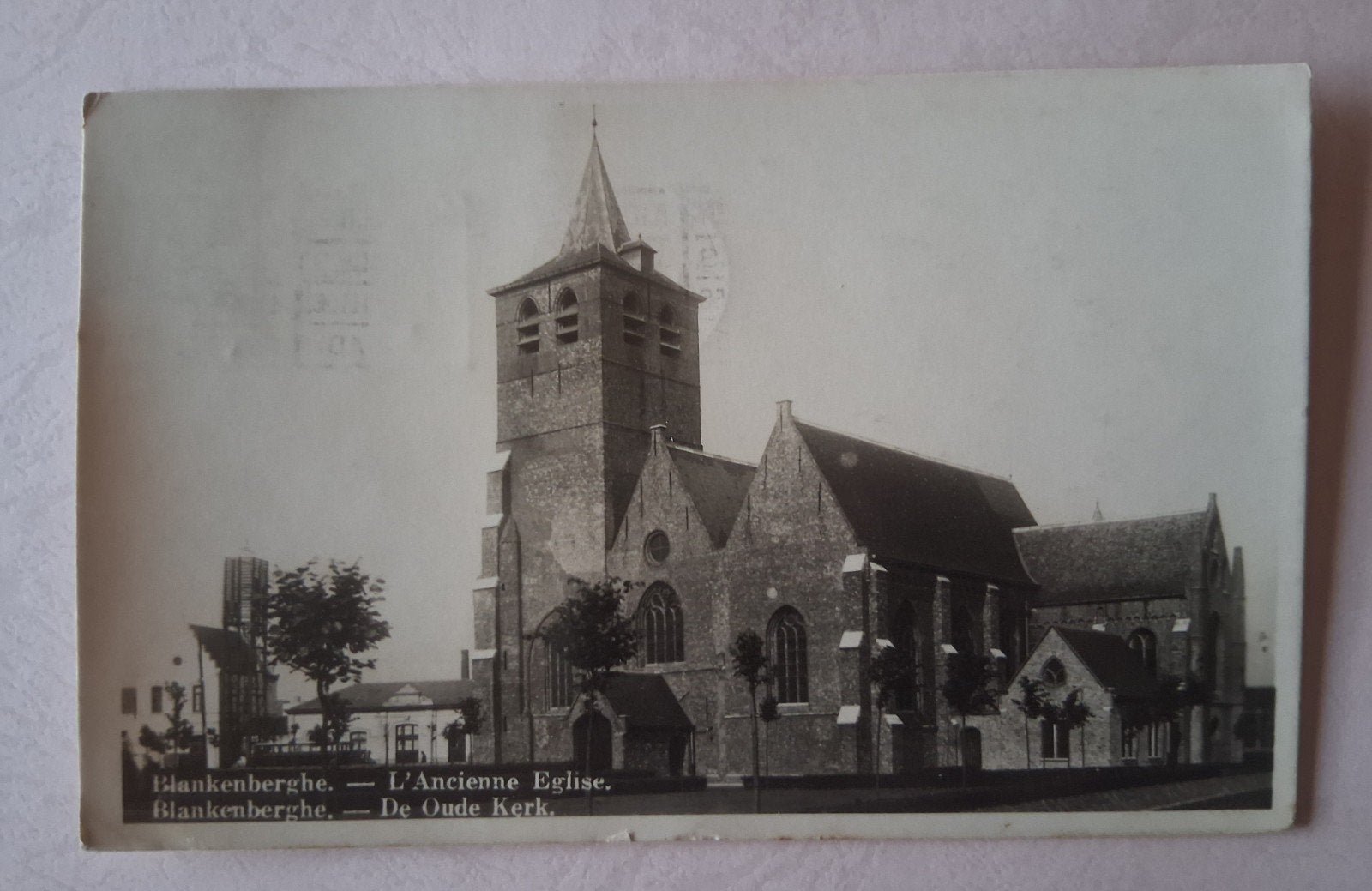 vintage Postkaart De Oude Kerk van Blankenbergen, Ophalen of Verzenden