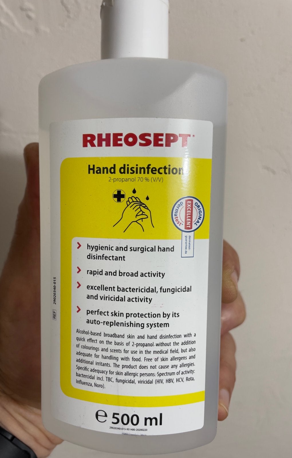 Gel pour les mains 500 ml (0,5L), NEUF, 5€/le flacon, Enlèvement ou Envoi, Autres types