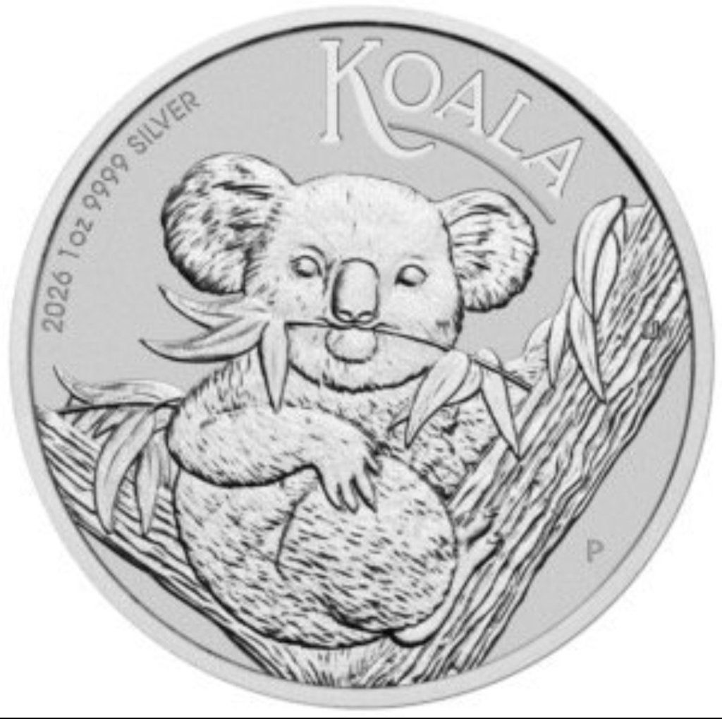 1 oz zilveren koala 2026 australie, Verzenden, Losse munt, Zilver