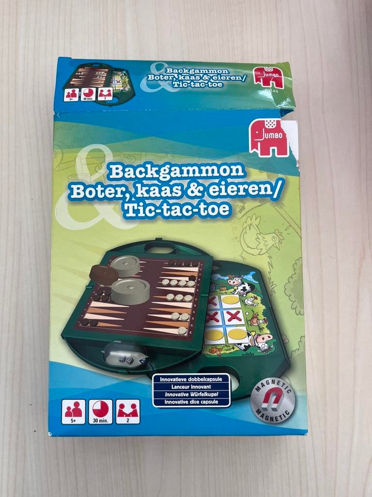 Jeu Jumbo – Backgammon / Boter, Kaas en Eieren, Ophalen, Zo goed als nieuw