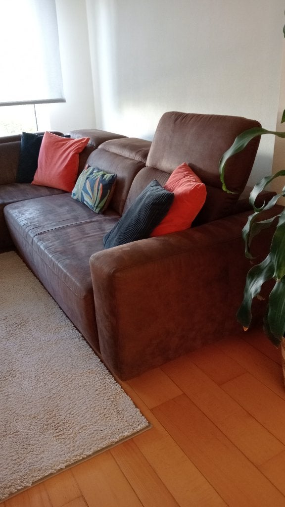 Zetel in skai, Ophalen, Gebruikt, Hoekbank, 150 cm of meer