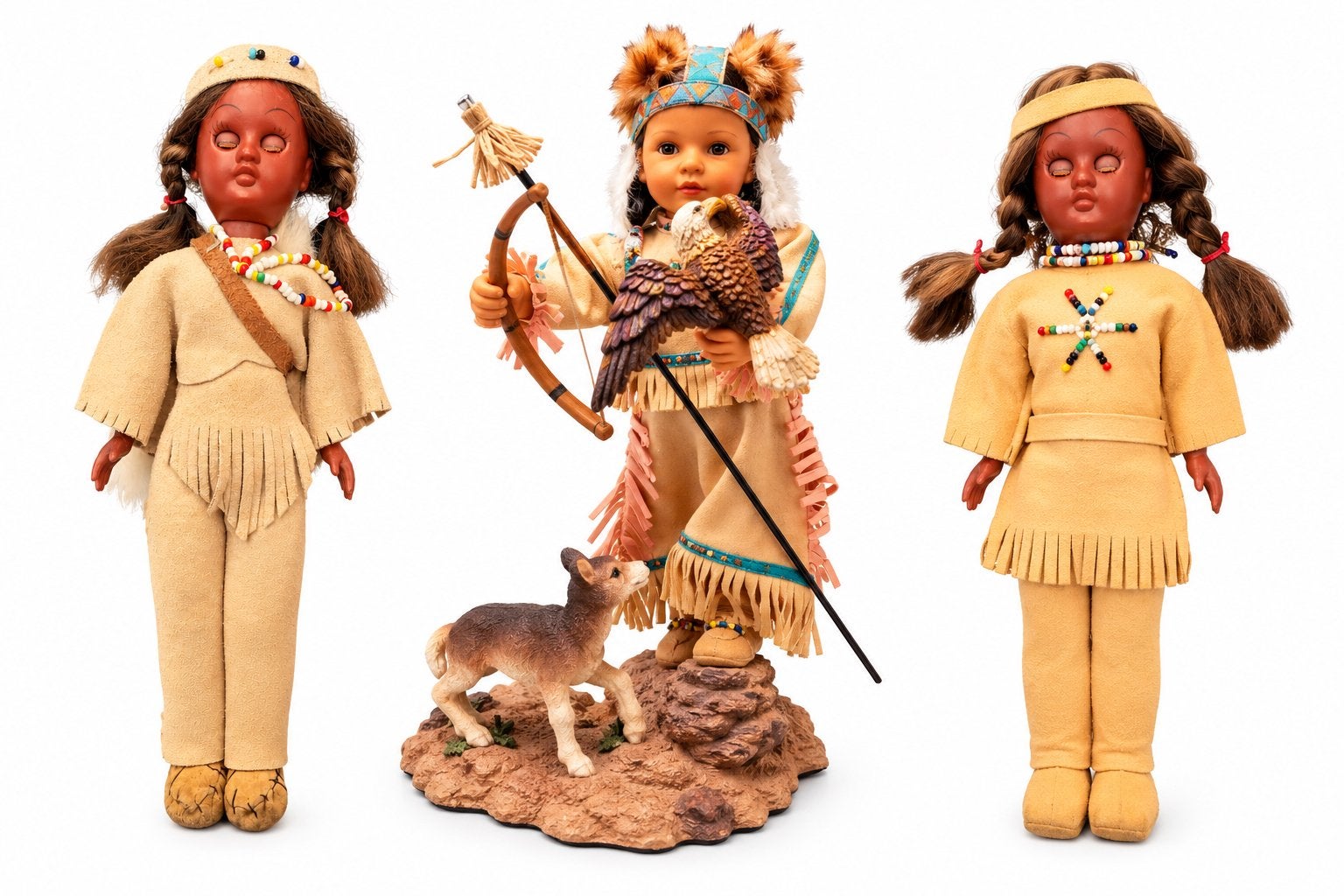 Set van 3 decoratieve indiaanse poppen – mooi gedetailleerd, Verzamelen, Ophalen of Verzenden, Gebruikt, Pop