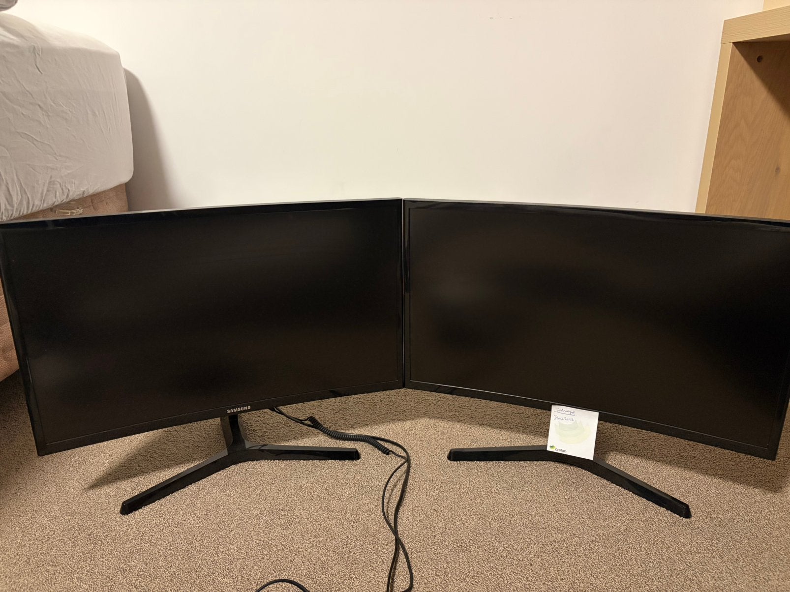 Samsung curved schermen 2x 24inch 120 euro beide, Enlèvement, Comme neuf