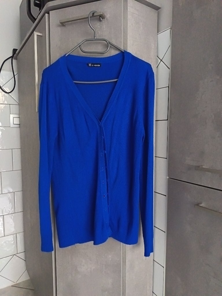 Blauwe vest L, Ophalen of Verzenden, Gedragen, Blauw