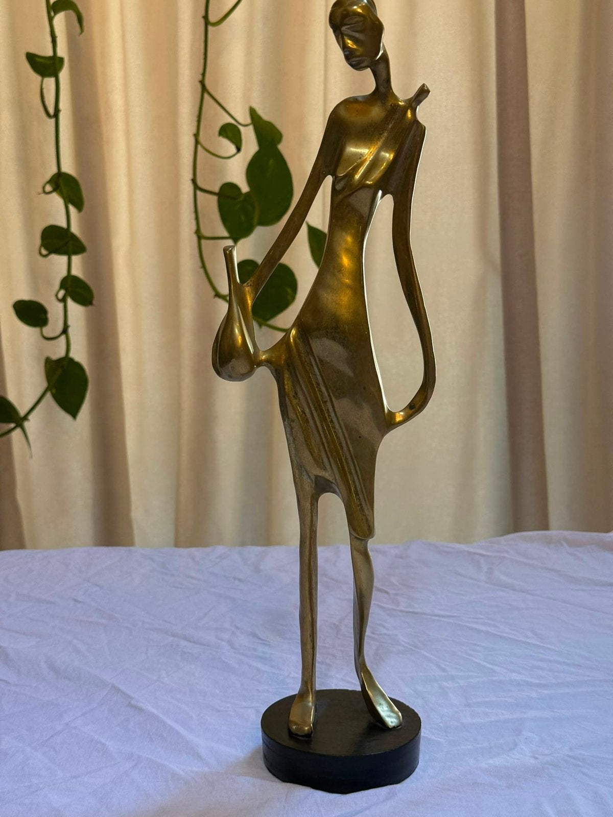Elegante bronzen beeldsculptuur – 43 cm hoog, Verzamelen, Ophalen, Gebruikt