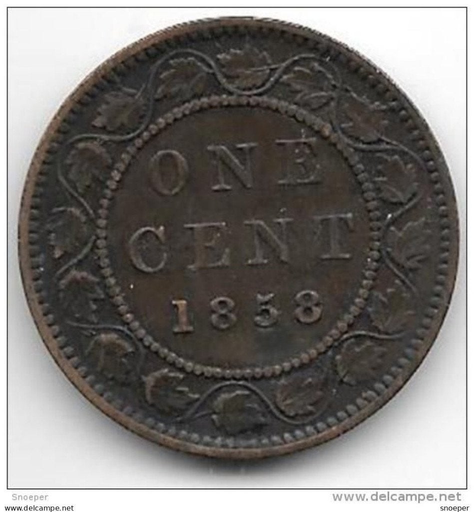 canada 1 cent 1858 !!! km1 vf+ !!!! cat val 150$, Postzegels en Munten, Munten | Amerika, Verzenden, Noord-Amerika, Losse munt