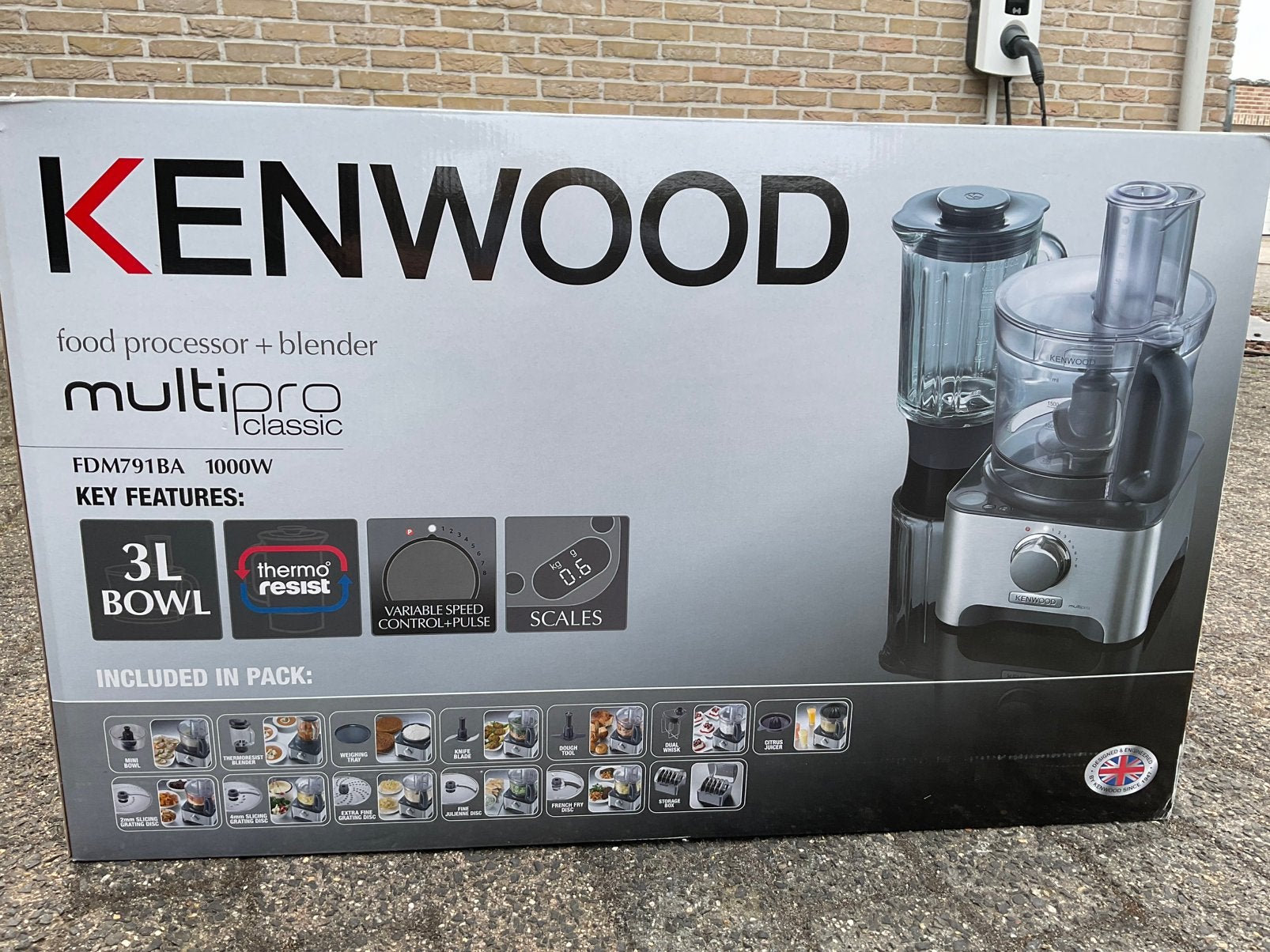 Foodprocessor kenwood FDM791BA - als nieuw, Ophalen, Zo goed als nieuw