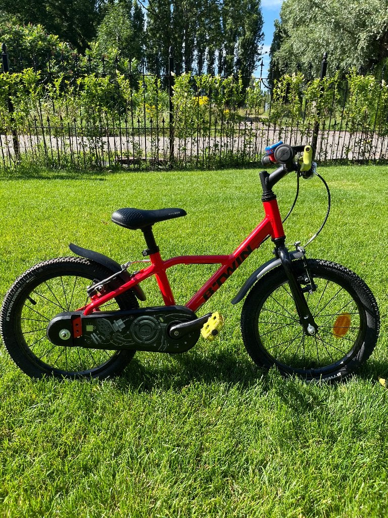 Kinderfiets 16 inch 4-6 jaar Discover 500 rood, Fietsen en Brommers, Ophalen, Velgrem, Btwin Decathlon, 16 tot 20 inch