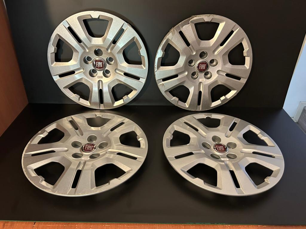 4 enjoliveurs d’origine Fiat doblo 15", Enlèvement ou Envoi, Utilisé