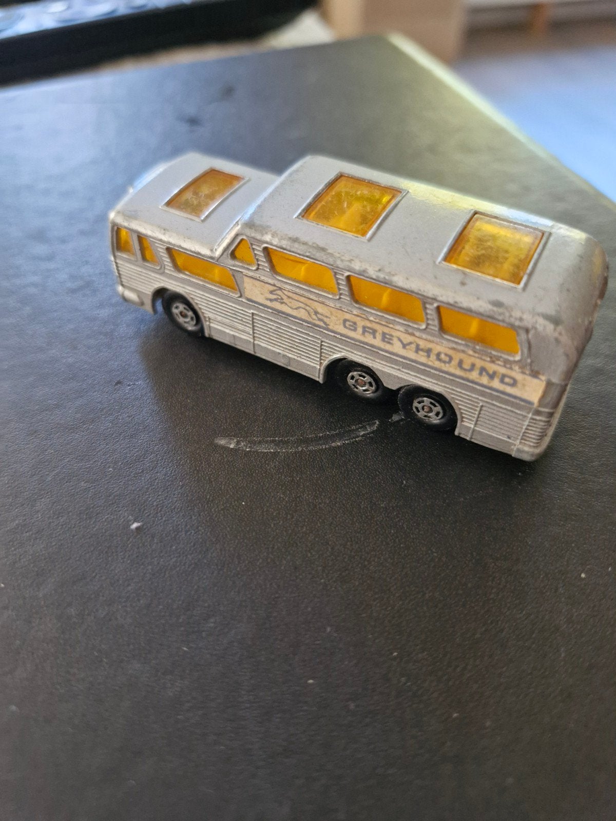 Matchbox series nr 66, greyhound bus, grijs, made bij Lesney, Ophalen of Verzenden, Gebruikt, Bus of Vrachtwagen