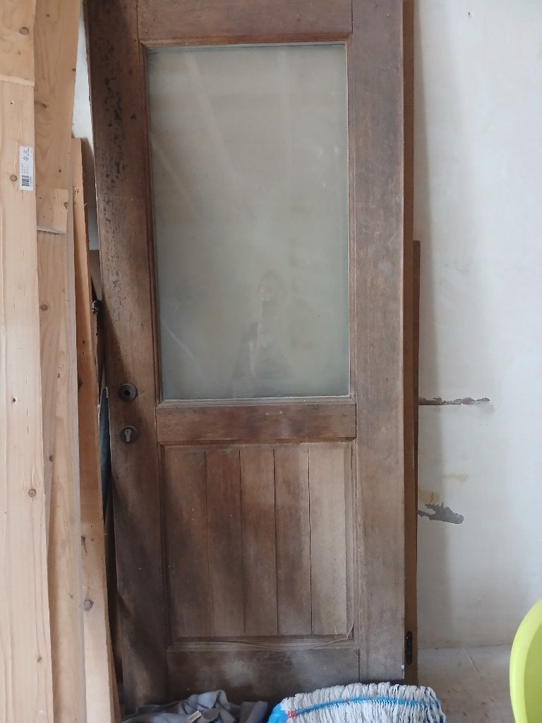 Porte bois double vitrage à donner, Bricolage & Construction, Double vitrage, 160 cm ou plus, Enlèvement, Utilisé