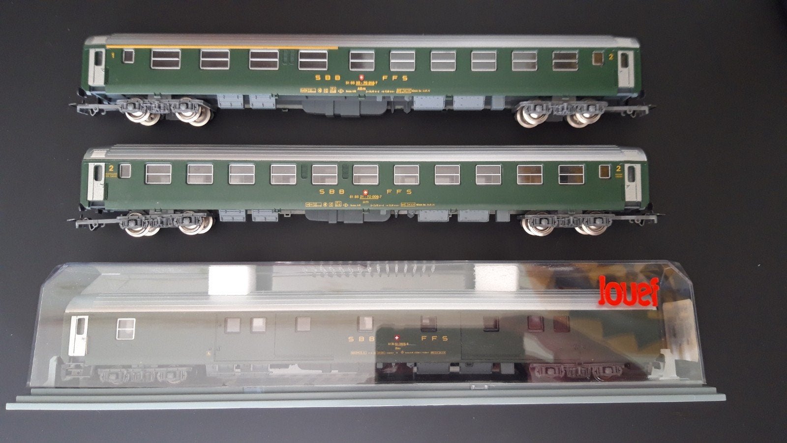 3 SBB-CFF rijtuigen, Hobby en Vrije tijd, Modeltreinen | H0, Ophalen of Verzenden, Jouef