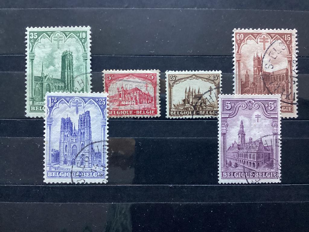 Gestempelde reeks Kathedralen COB 267-272, Postzegels en Munten, Verzenden, Gestempeld
