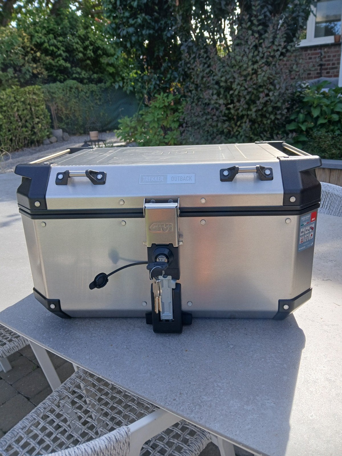 GIVI ALUMINIUM OUTBACK TOPKOFFER VOOR TREKKERS VAN 58 LITER, Motoren, Accessoires | Koffers en Tassen, Ophalen, Nieuw