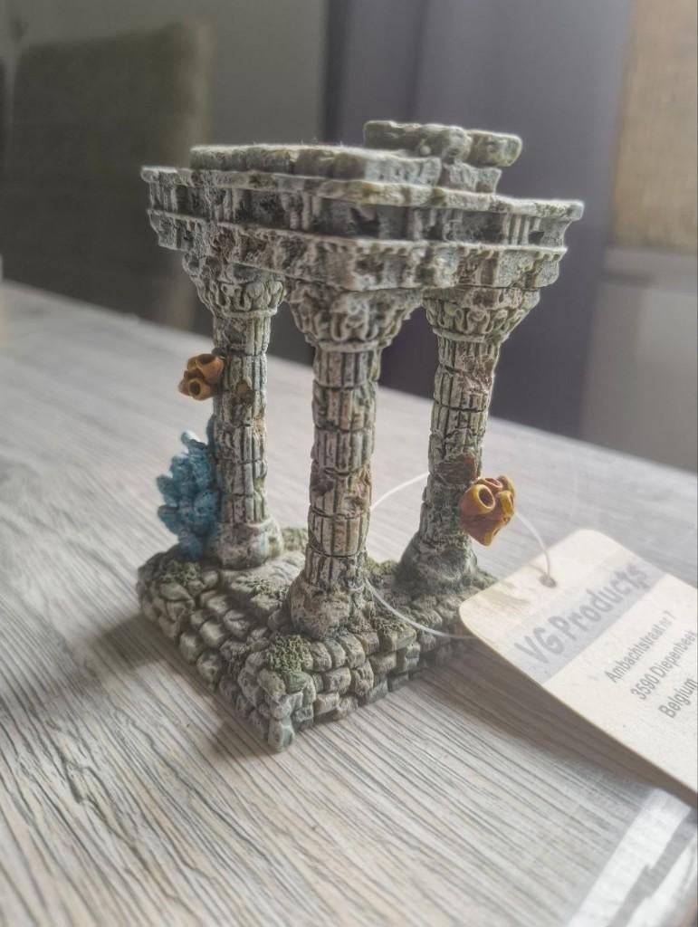 Aquarium versiering beeld Romeinse zuilen, Ophalen, Nieuw