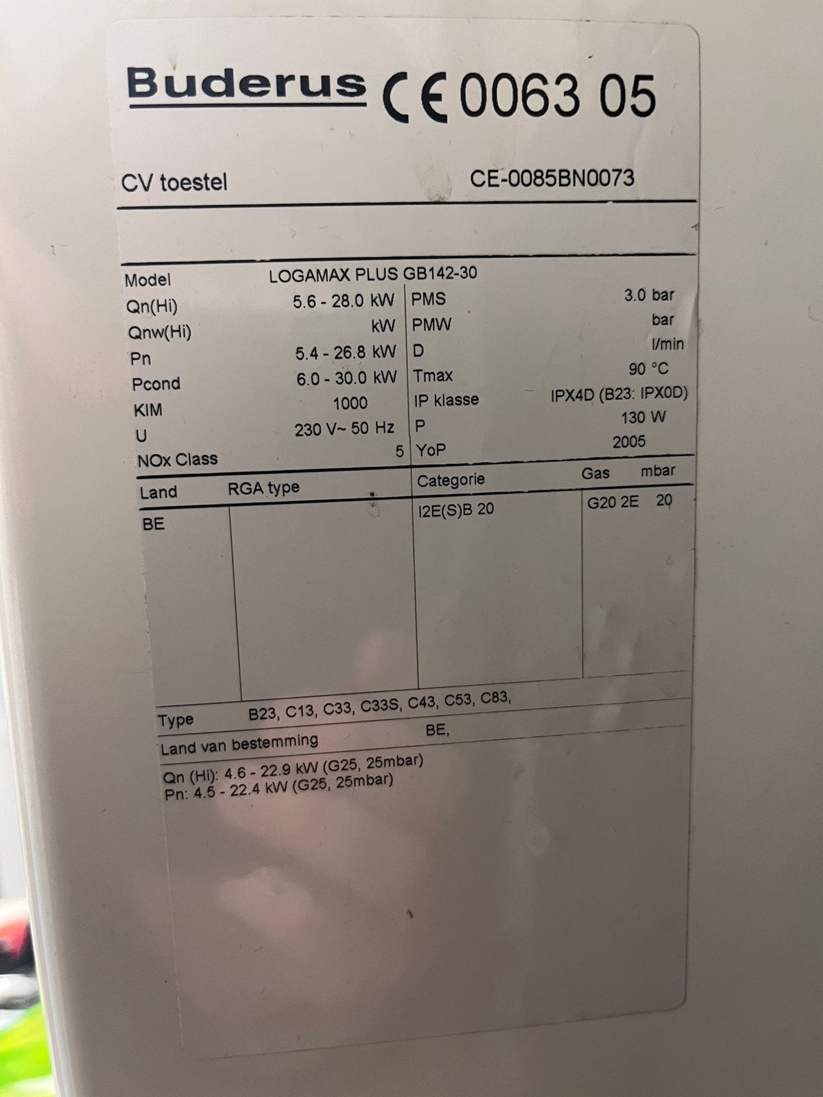 Buderus gaswandketel met boiler en pompgroep, Doe-het-zelf en Bouw, Chauffageketels en Boilers, Ophalen, Gebruikt, Aardgas, 100 liter of meer