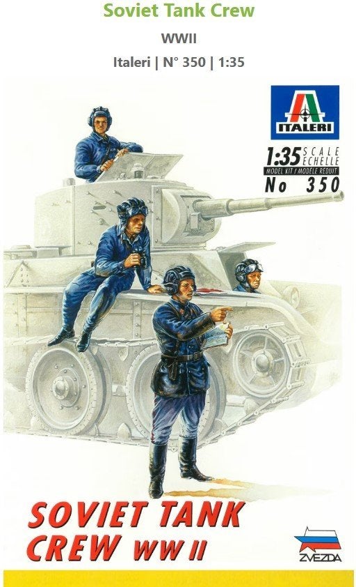 MODEL (FIG) ITALERI REF: 350: Sovjet-tankbemanning (4 afb.), Hobby en Vrije tijd, Modelbouw | Figuren en Diorama's, Ophalen of Verzenden