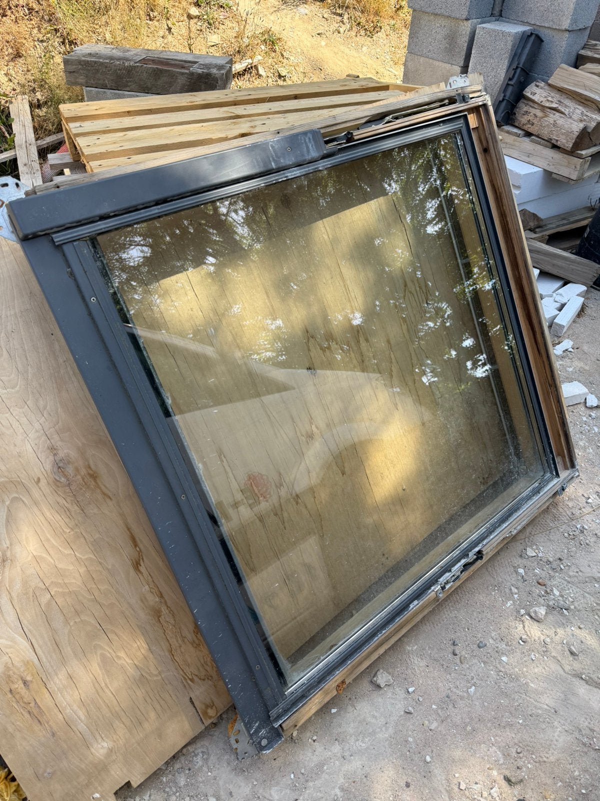 VELUX dakraam van 114  118 cm — hout, Doe-het-zelf en Bouw, Ophalen, Gebruikt, 80 tot 120 cm, Dubbelglas
