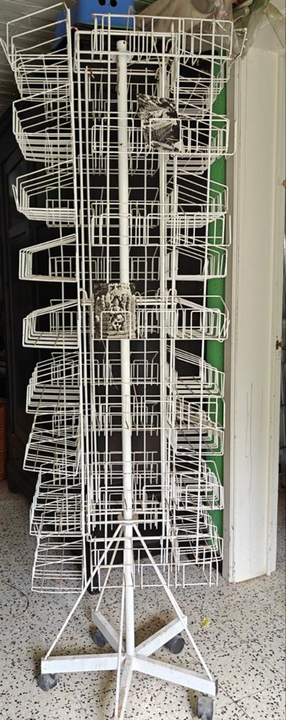 Carrousel rek voor kaartjes. 180cm hoogte., Antiek en Kunst, Ophalen