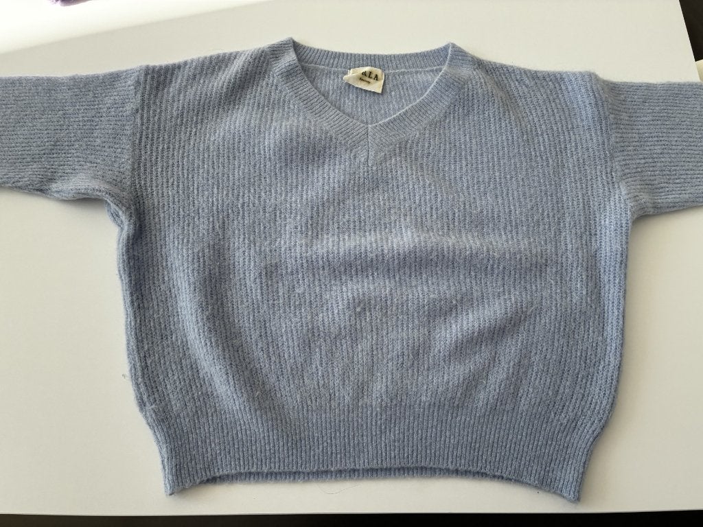 Paarse trui met v-hals, Kleding | Dames, Blauw, Orla Antwerp, Ophalen of Verzenden, Zo goed als nieuw