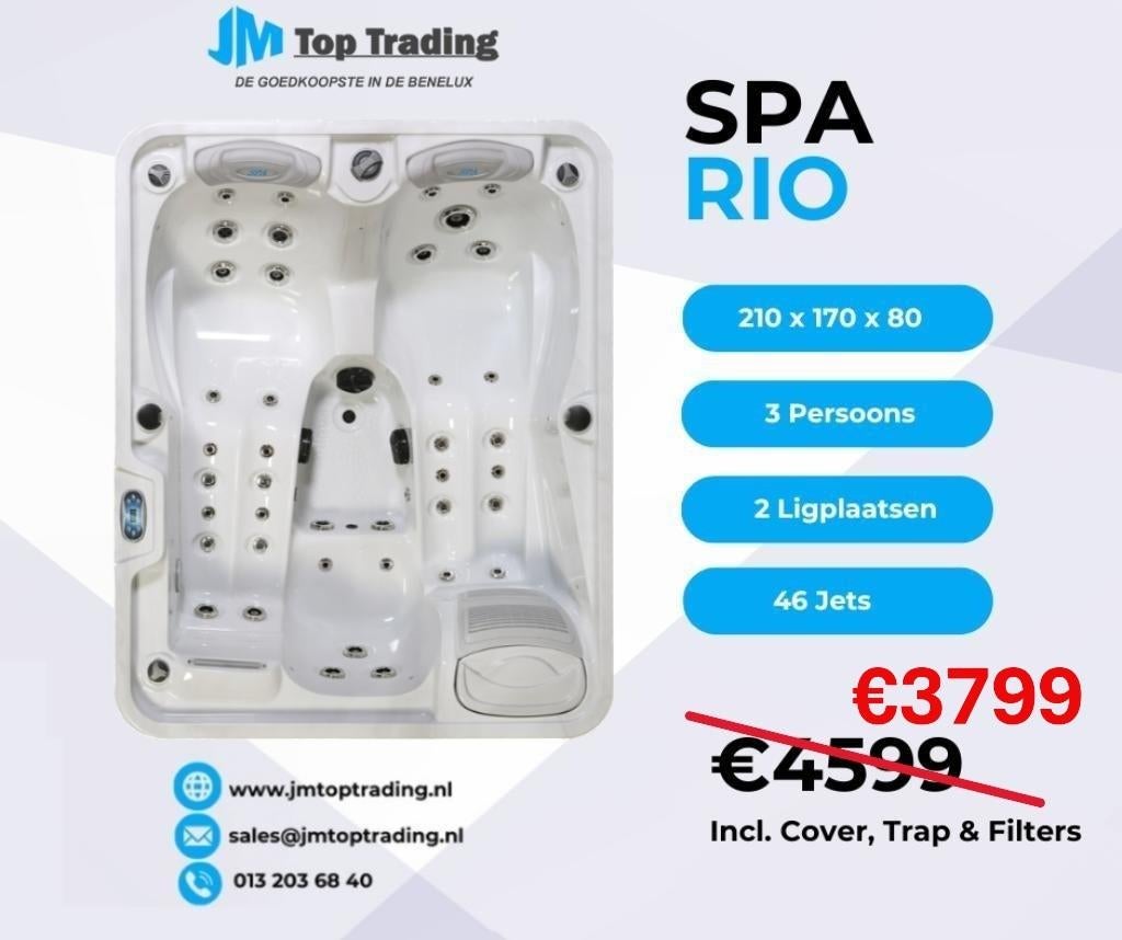 Jacuzzi Rio (Balboa) 3 pers - 210x170cm - 46 jets € 3.799,00, Enlèvement, Neuf, Autres types