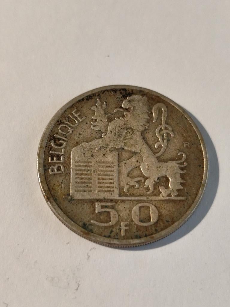 België 50 francs 1951 frans, Postzegels en Munten, Munten | België, Zilver, Ophalen of Verzenden, Losse munt, Zilver