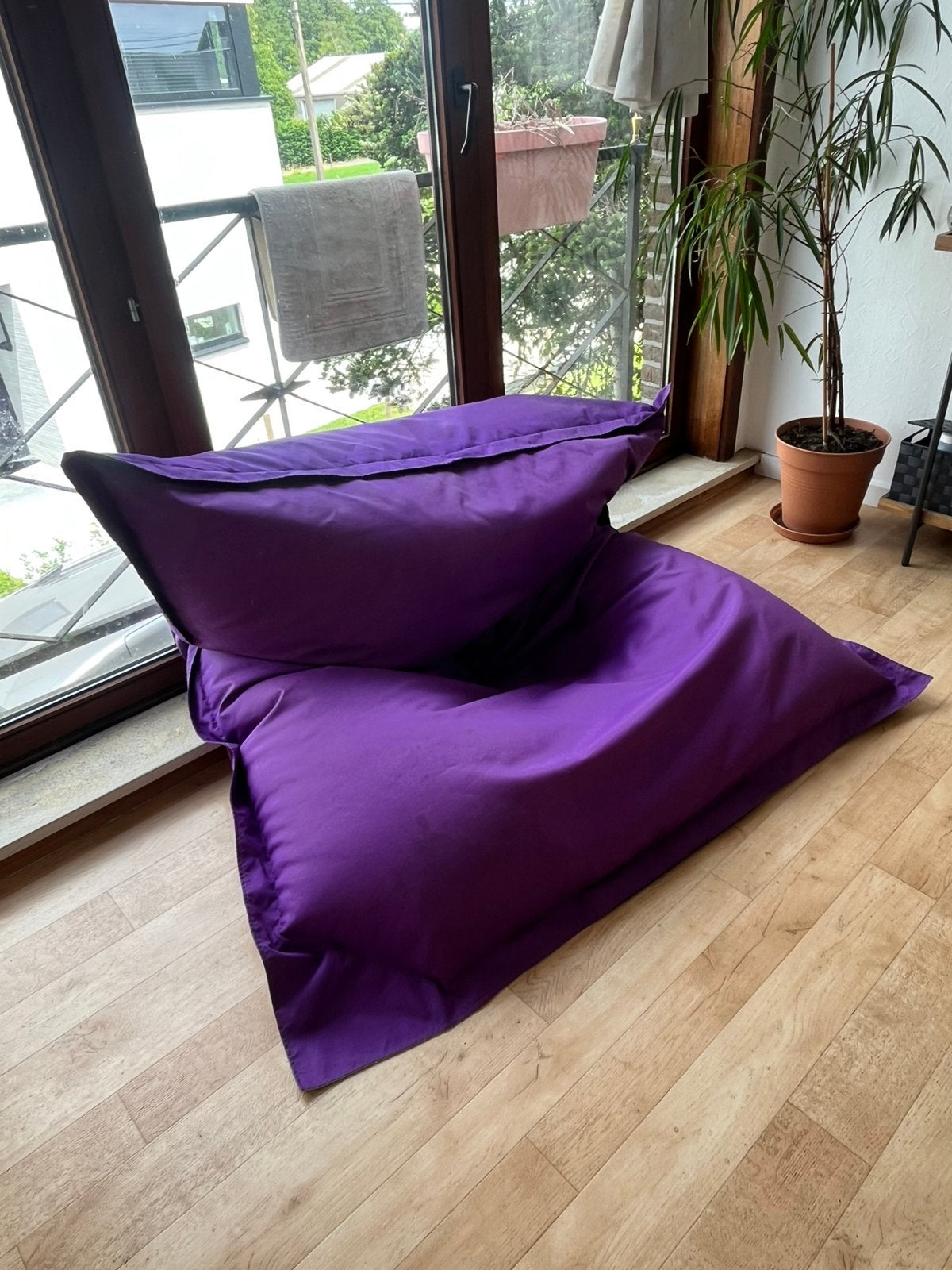 Beanbag - zitzak paars, Enlèvement, Comme neuf, Violet, Pouf