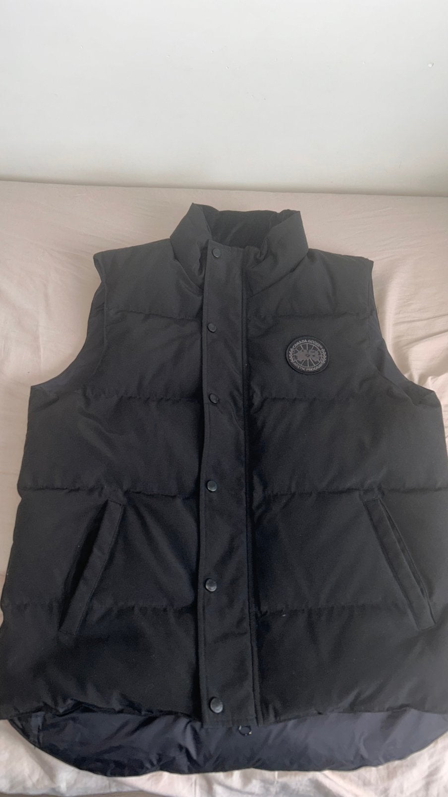 Canada goose black logo, Kleding | Heren, Bodywarmers, Ophalen of Verzenden, Zo goed als nieuw, Zwart