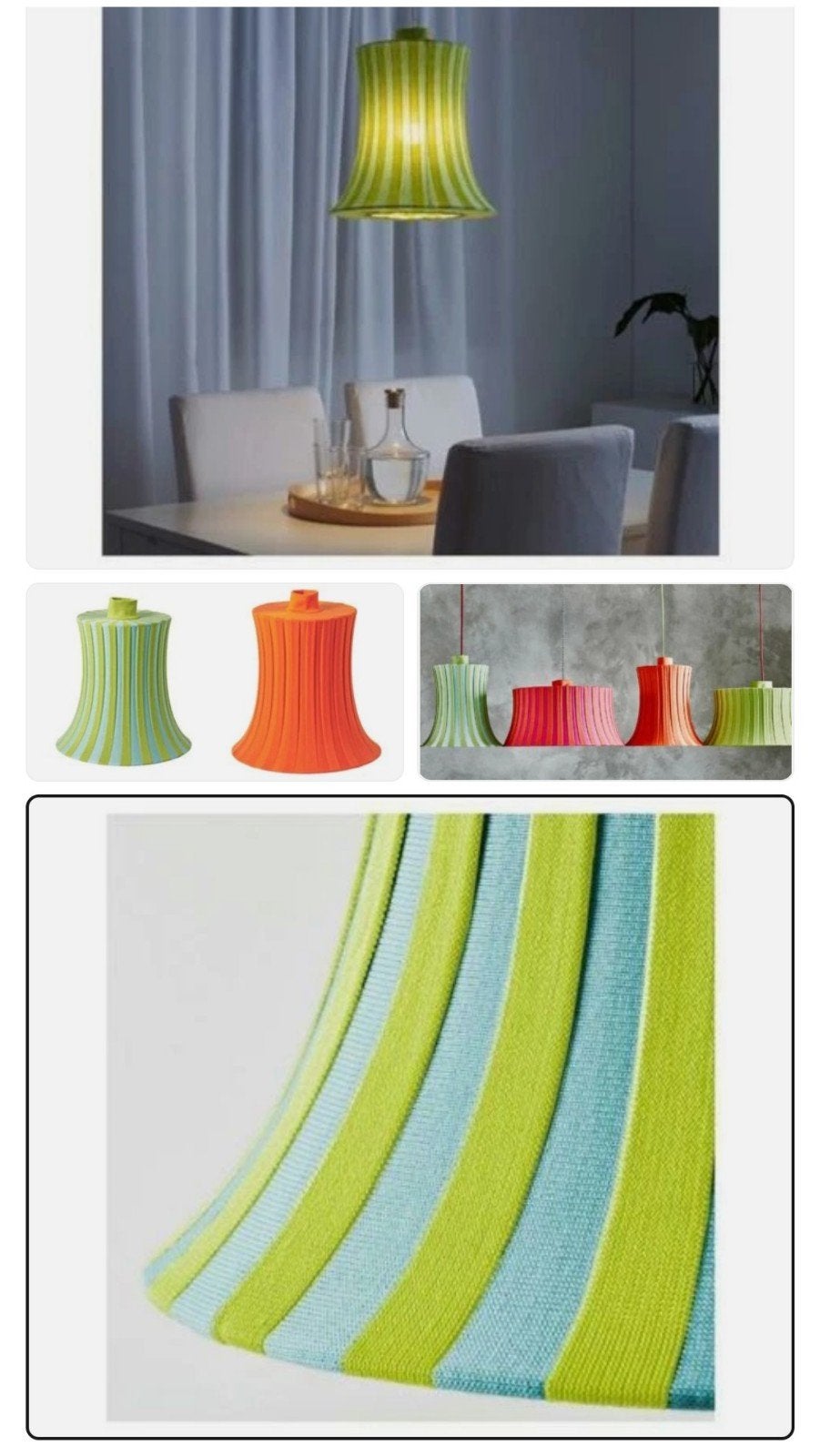 Nouveaux abat-jour Ikea pour lustres ou lampadaires, Enlèvement