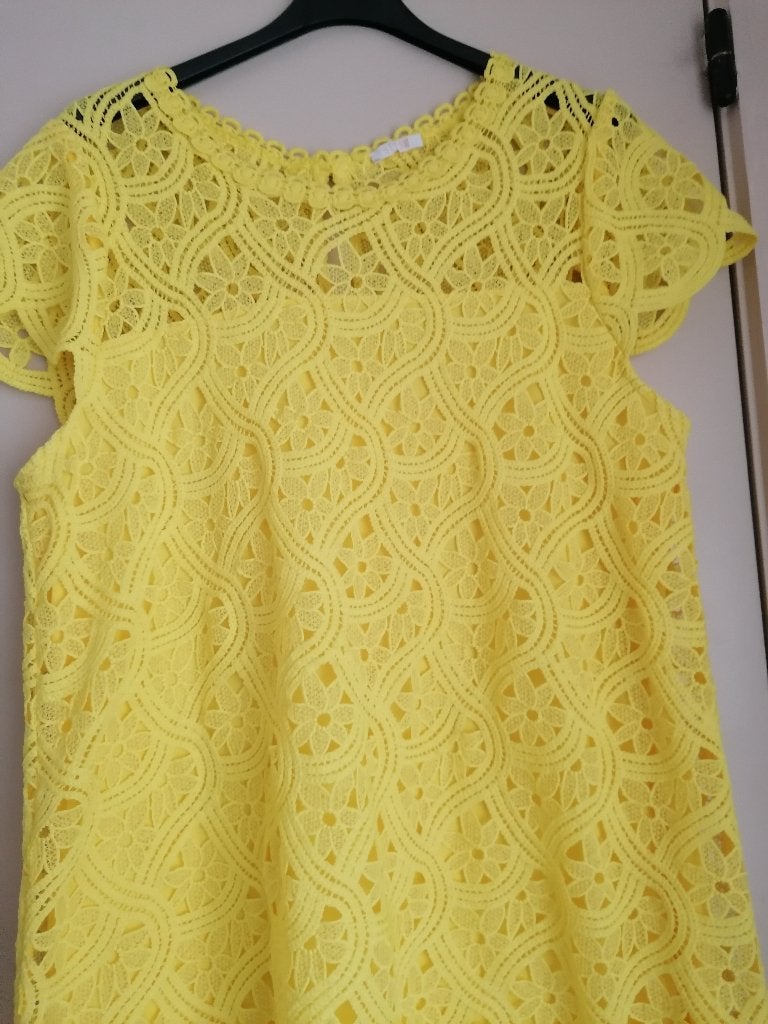 Prachtig geel kleedje van Senso in maat XL, Kleding | Dames, Jurken, Geel, Maat 46/48 (XL) of groter, Ophalen of Verzenden, Zo goed als nieuw