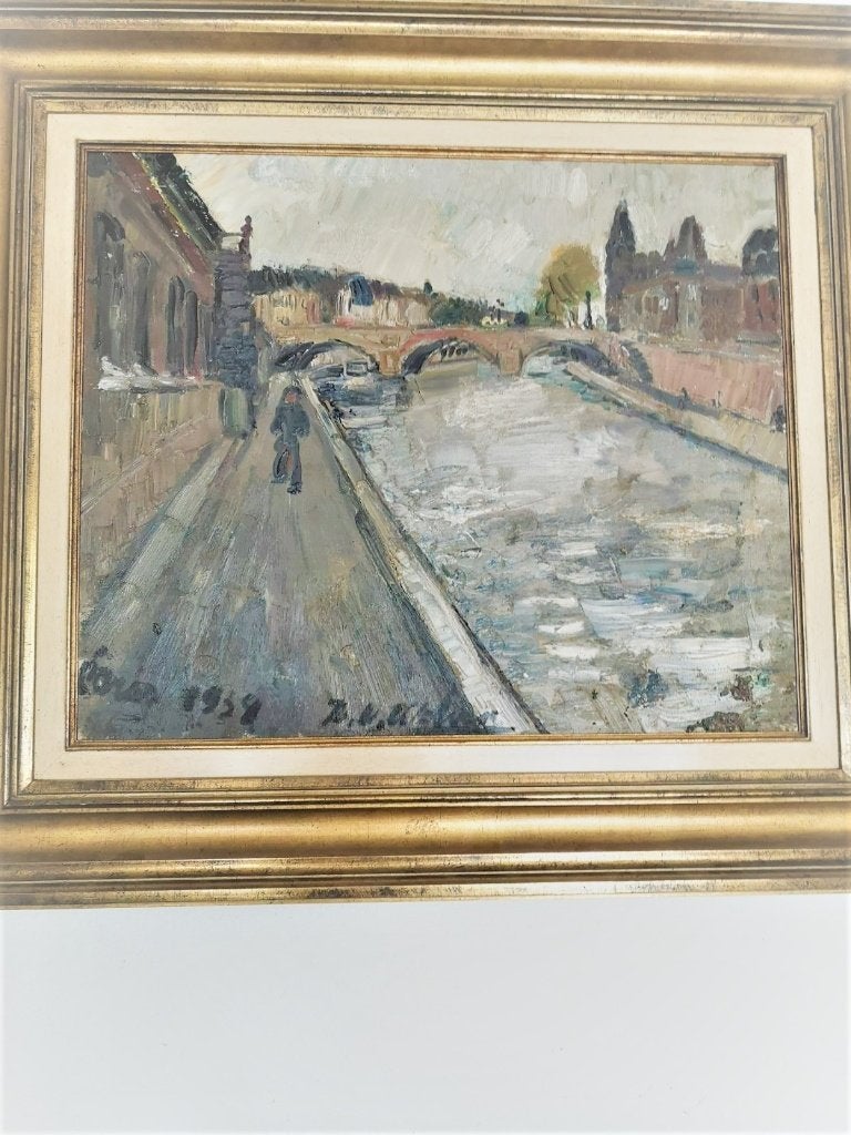 PEINTURE D'HENRI WOLVENS, Encadré, Peinture à l'huile, Expressionniste, Enlèvement