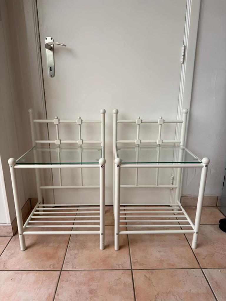 Vintage nachttafels - bijzettafel, Huis en Inrichting, Slaapkamer | Nachtkastjes, Ophalen, Gebruikt